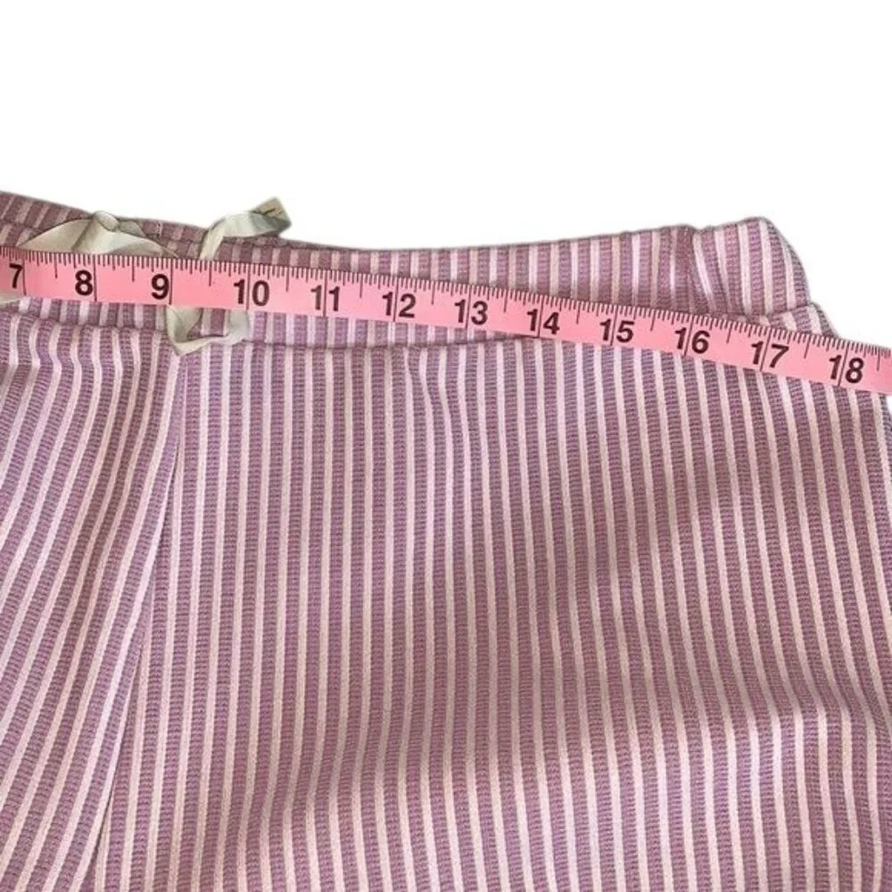 Pink & White Striped Elastic Waist Pants With Bow Detail - Picture 4 of 7